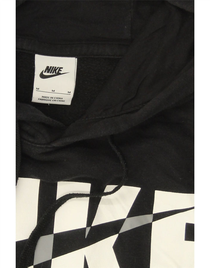 NIKE Mens Graphic Hoodie Jumper Medium Black Cotton Vintage Nike and Second-Hand Nike from Messina Hembry 