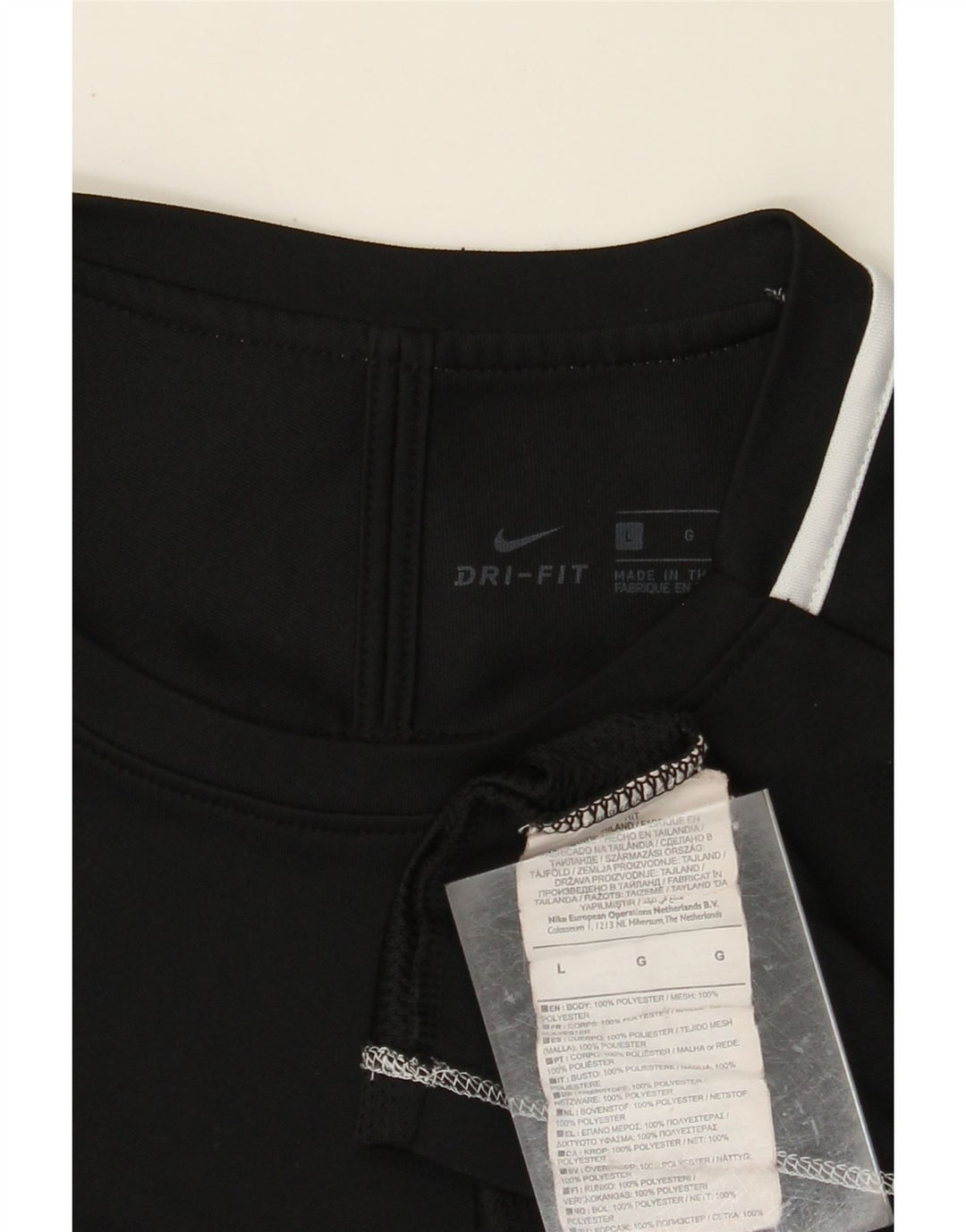 NIKE ženska majica kratkih rukava Dri Fit UK 16 velika crna poliesterska boja