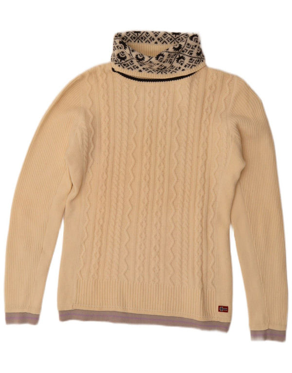 Napapijri ženski pulover s rol izrezom Geographic UK 16 veliki bež