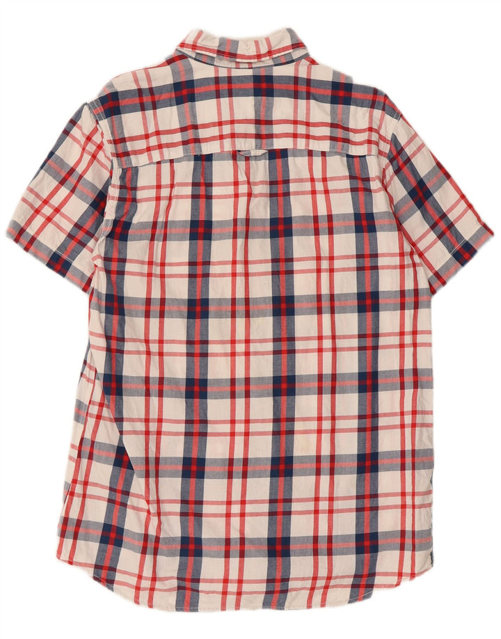 Jack & Jones muška košulja kratkih rukava Veliki bijeli karirani pamuk