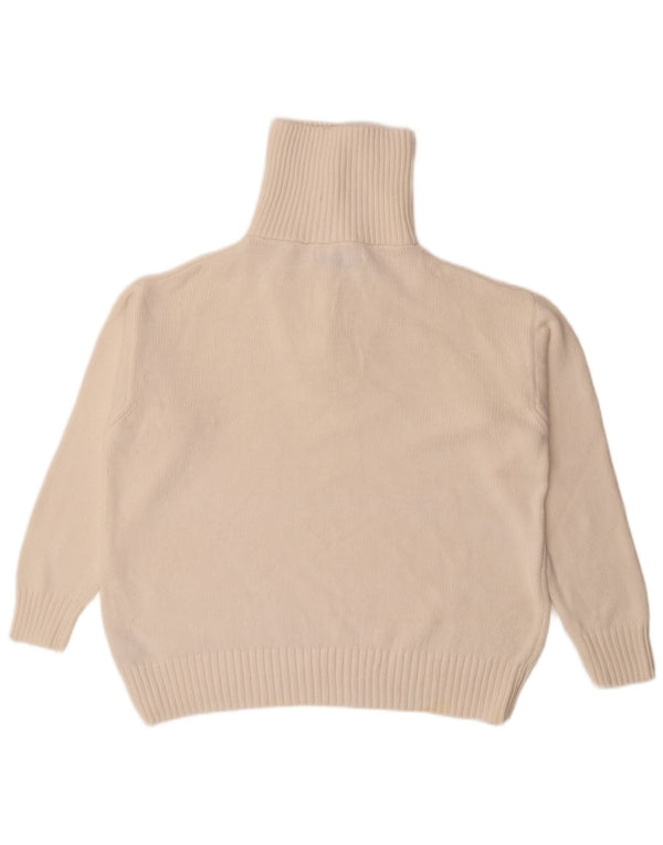 Zara ženski pulover s izrezom i patentnim zatvaračem UK 10 Small Off White Cotton
