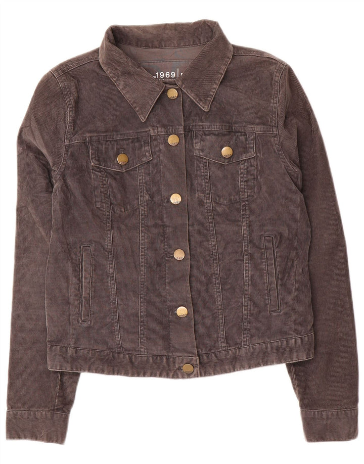 Gap ženska jakna od samta UK 14 srednje sivi pamuk