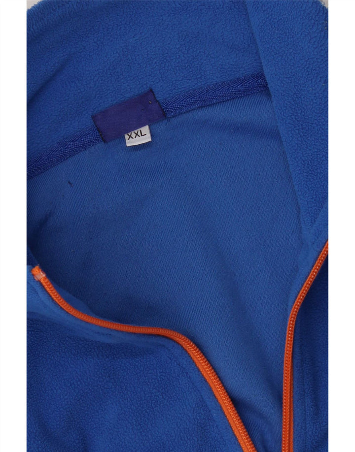 ASICS Womens Zip Neck Fleece Jumper UK 20 2XL Blue Polyester Vintage Asics and Second-Hand Asics from Messina Hembry 