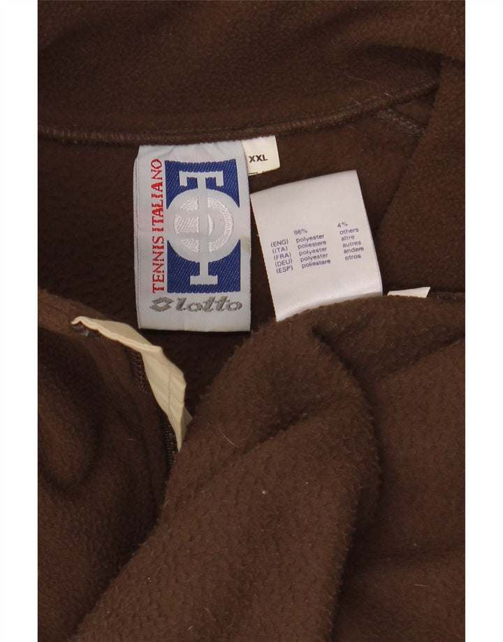 LOTTO muški džemper od flisa s patentnim izrezom 2XL smeđi poliester