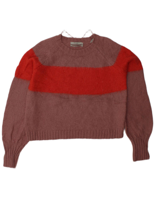 ALL SAINTS Ženski džemper s okruglim izrezom UK 14 srednje ružičaste boje