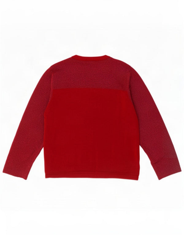 Marks & Spencer ženski kratki otvoreni kardigan top UK 14 Large Red Colourblock