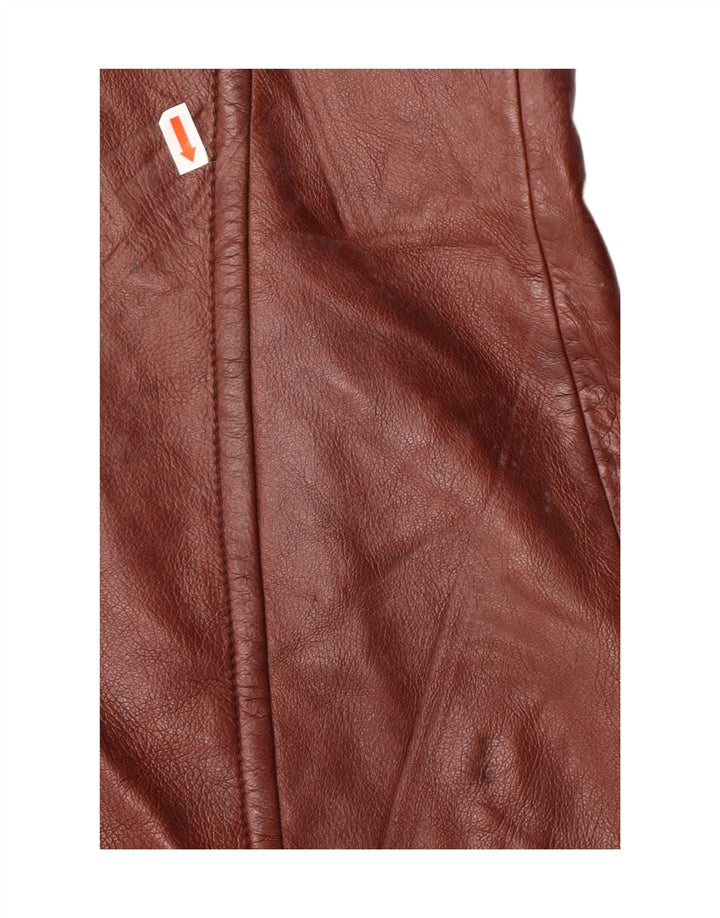 VINTAGE ženski kožni kaput IT 52 2XL smeđa koža