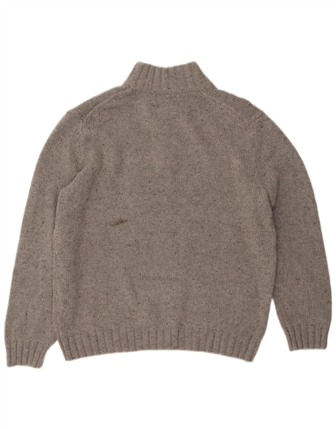 NAUTICA Muški pulover s dugmadima i ovratnikom XL sivi flekasti akril