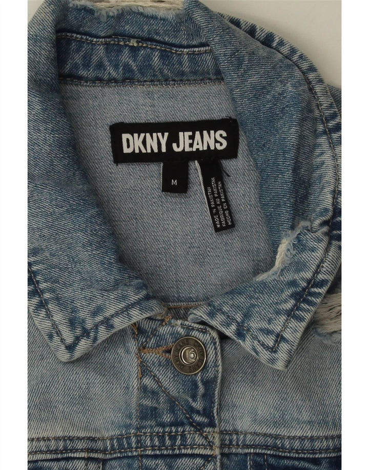 Dkny ženska kratkotrajna jakna od trapera UK 14 srednje plavi pamuk