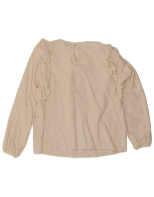 Benetton gornji dio bluze s volanima za djevojčice 11-12 godina 2XL sivo bijeli karirani
