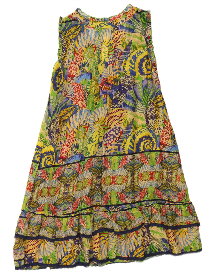 Vintage ženska višeslojna haljina s apstraktnim uzorkom UK 18 XL Višebojna