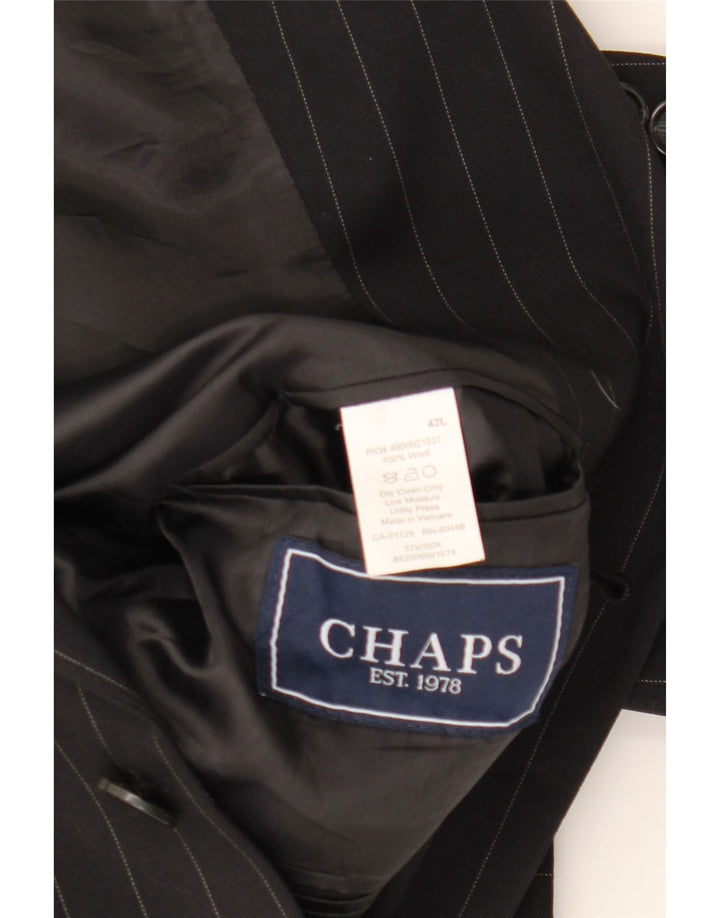 CHAPS Muška jakna sako s 3 gumba UK 42 XL crne vunene pruge