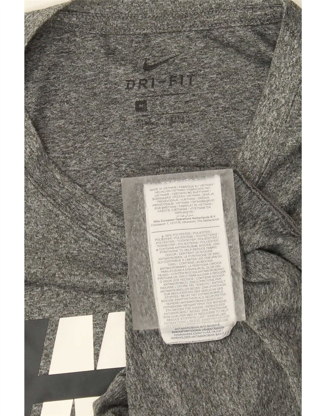 Nike Dri Fit Graphic majica kratkih rukava srednje sivi flekasti poliester