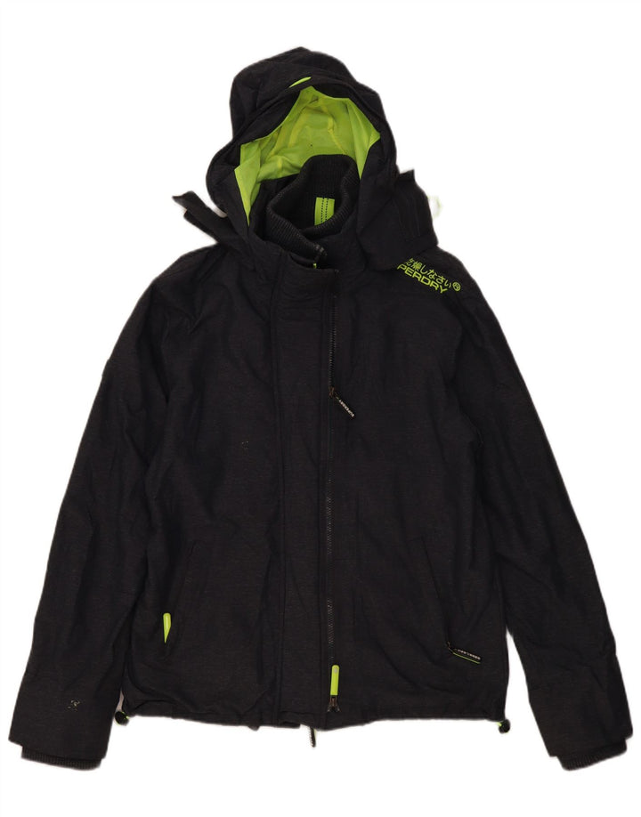 SUPERDRY ženska jakna s grafičkom vjetrovkom UK 16 velika siva