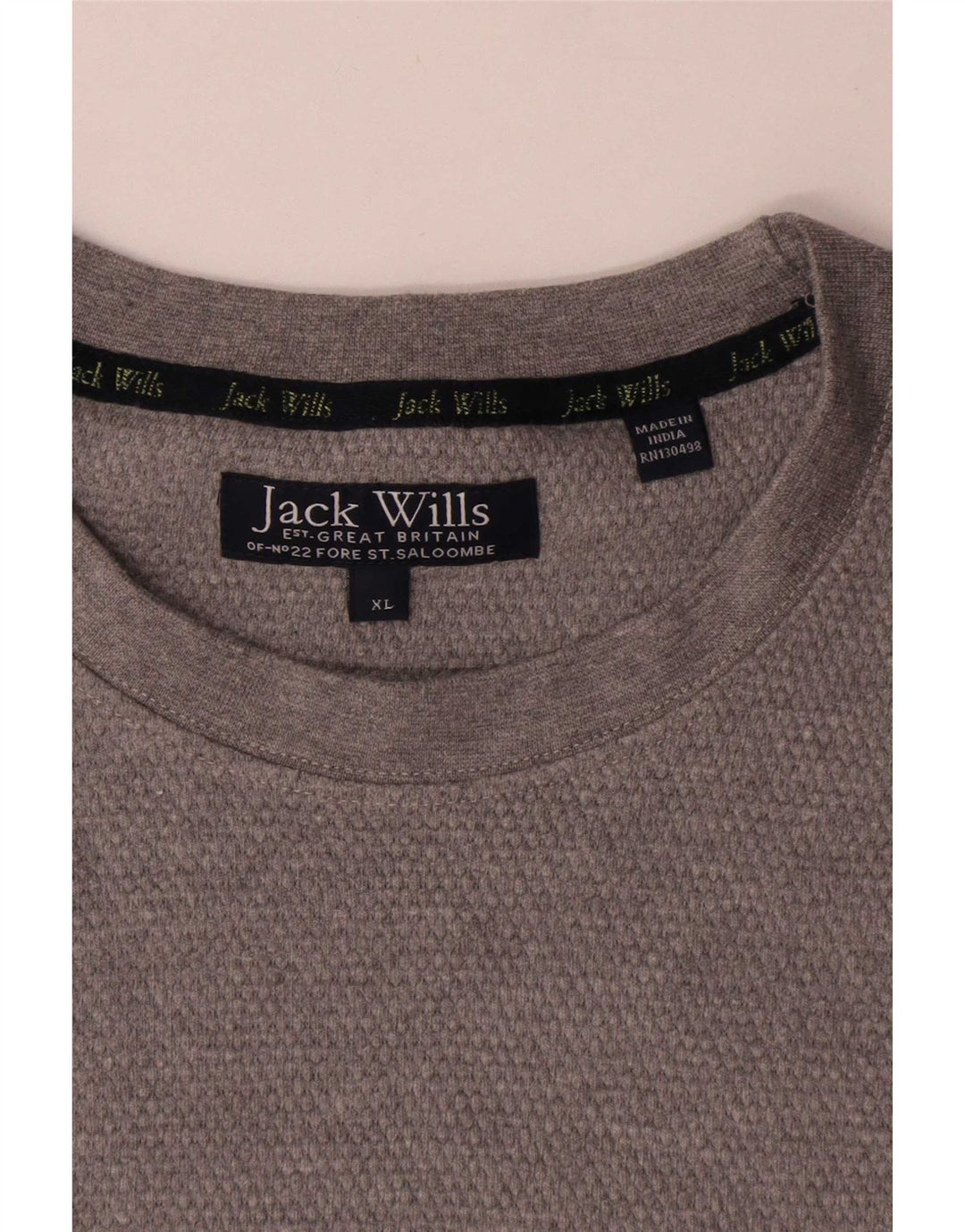 Jack Wills Muška majica XL sivi pamuk