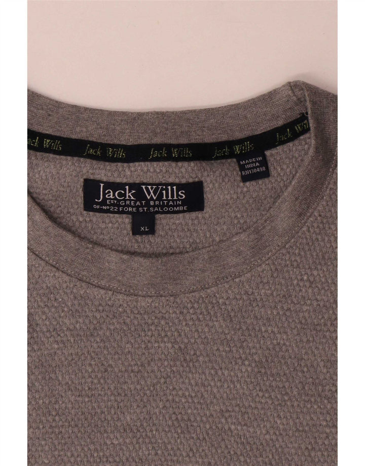 Jack Wills Muška majica XL sivi pamuk