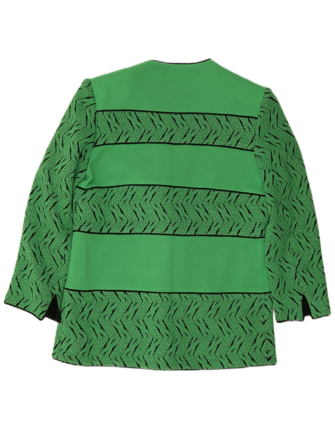 Pierre Cardin Ženska jakna s 3 gumba EU 44 XL Zelena geometrijska vuna