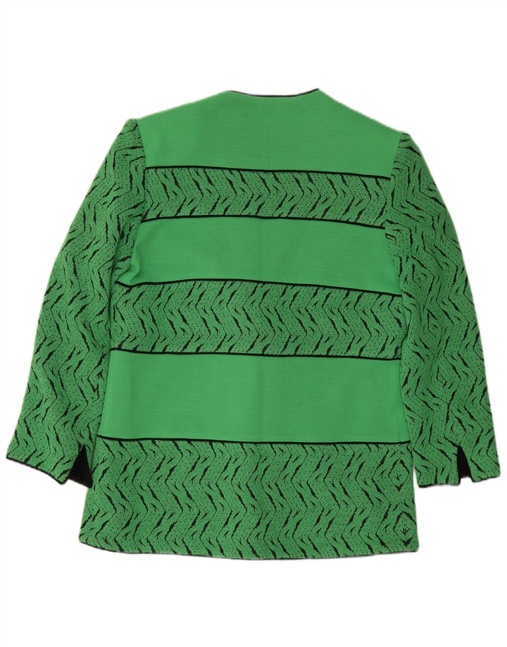 Pierre Cardin Ženska jakna s 3 gumba EU 44 XL Zelena geometrijska vuna