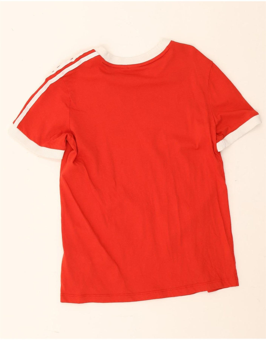 Adidas ženska majica kratkih rukava UK 12 Srednje crveni pamuk