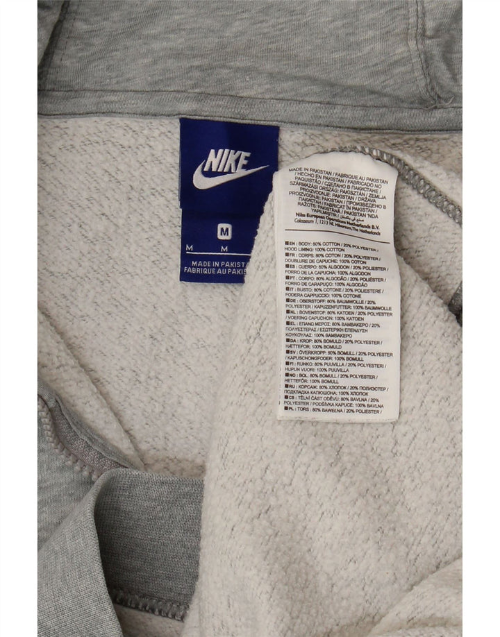 NIKE muški pulover s kapuljačom na patentni zatvarač, srednje sivi flekasti pamuk