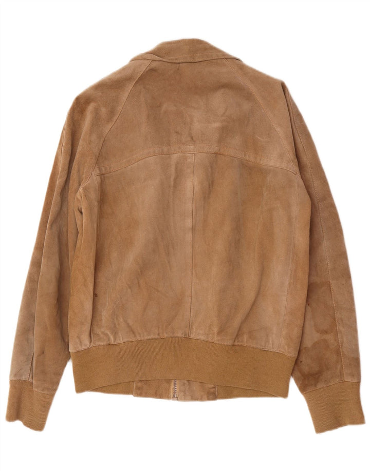 Vintage muška bomber jakna od brušene kože UK 38 srednje bež boje