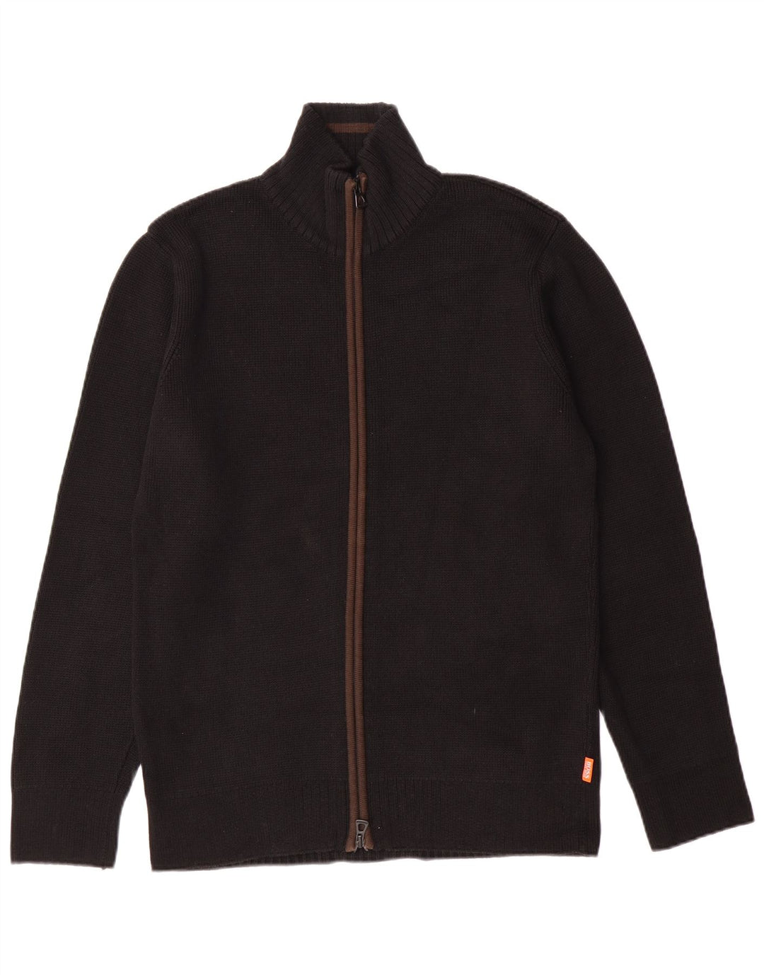 HUGO BOSS Muški kardigan džemper Srednje crni pamuk