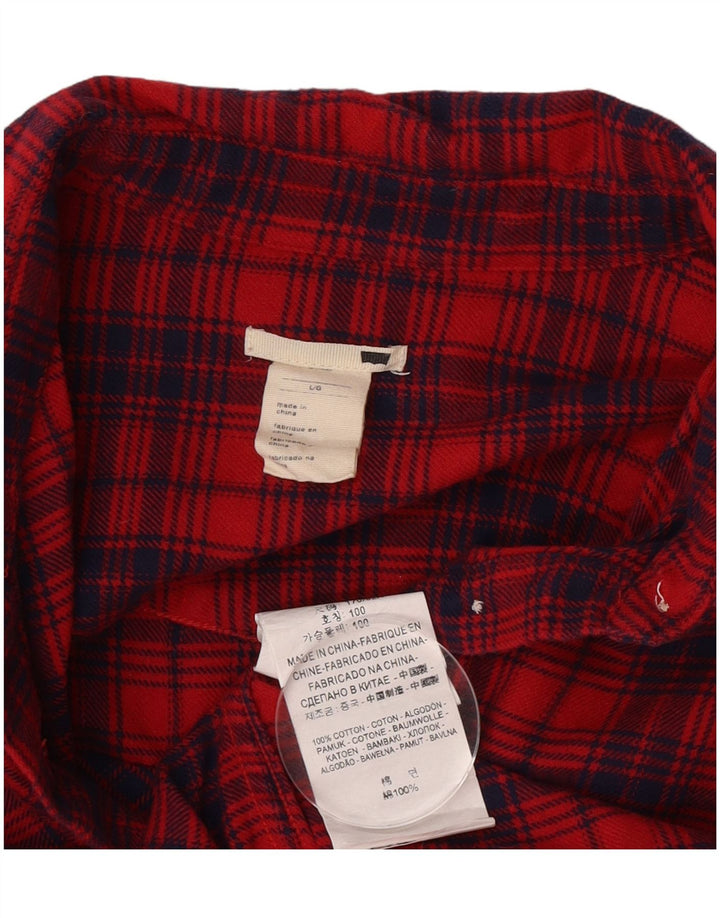 Levi's ženska košulja od flanela UK 14 Veliki crveni karirani pamuk