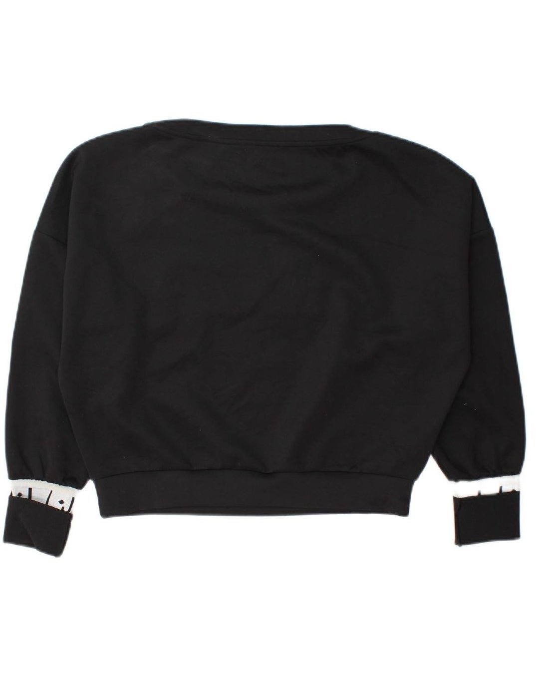 LIU JO Womens Oversized Graphic Sweatshirt Jumper UK 10 Small Black
