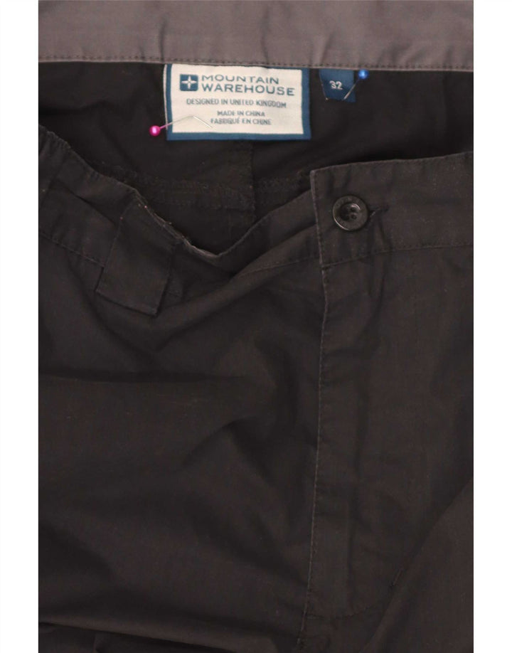 Mountain Warehouse muške ravne kargo hlače W32 L30 crni poliester
