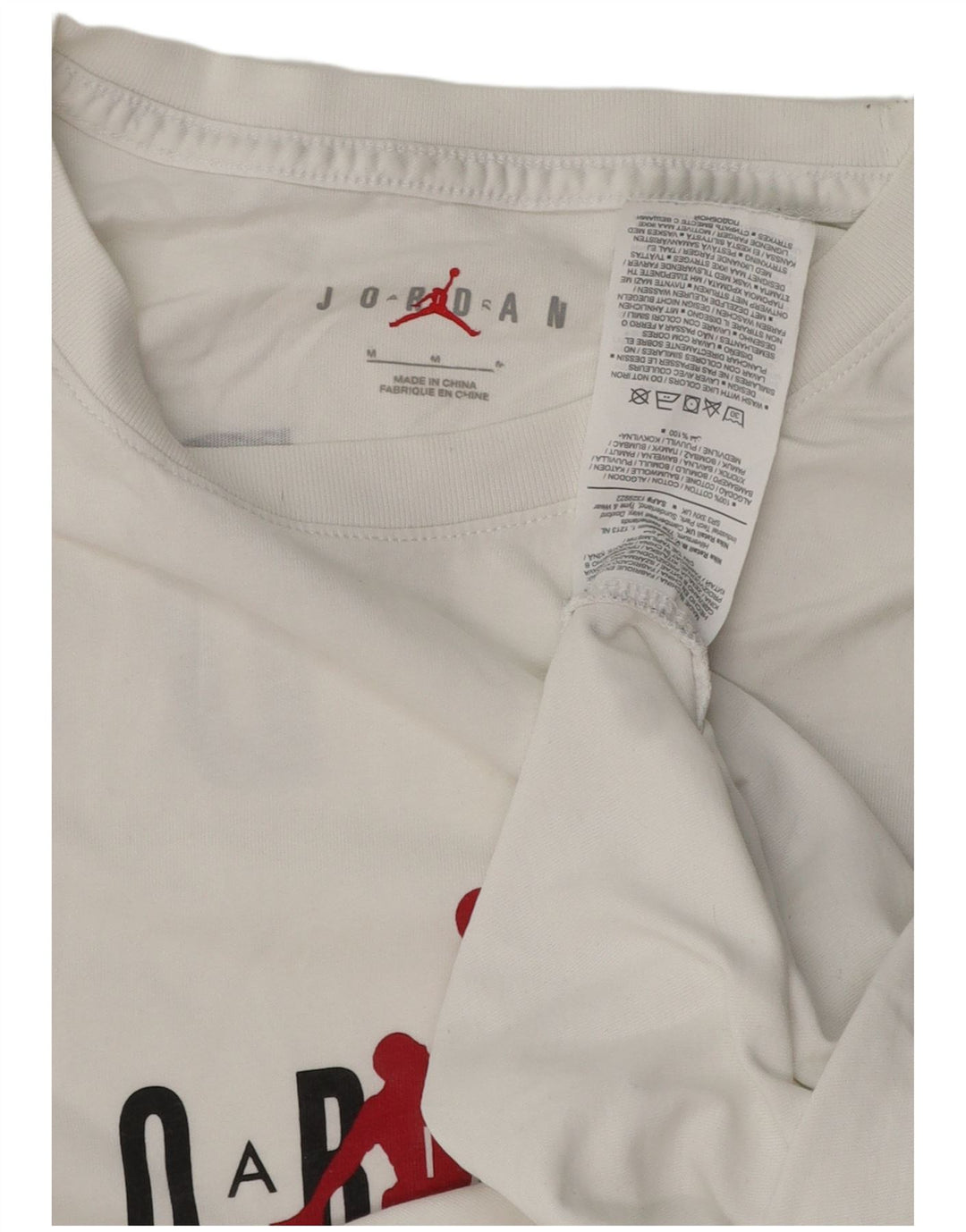 JORDAN Muška majica kratkih rukava srednje veličine, bijeli pamuk