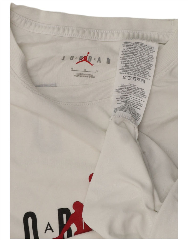 JORDAN Muška majica kratkih rukava srednje veličine, bijeli pamuk