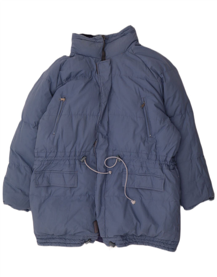 DIADORA Muška široka reverzibilna podstavljena jakna UK 38 srednje plavi pamuk