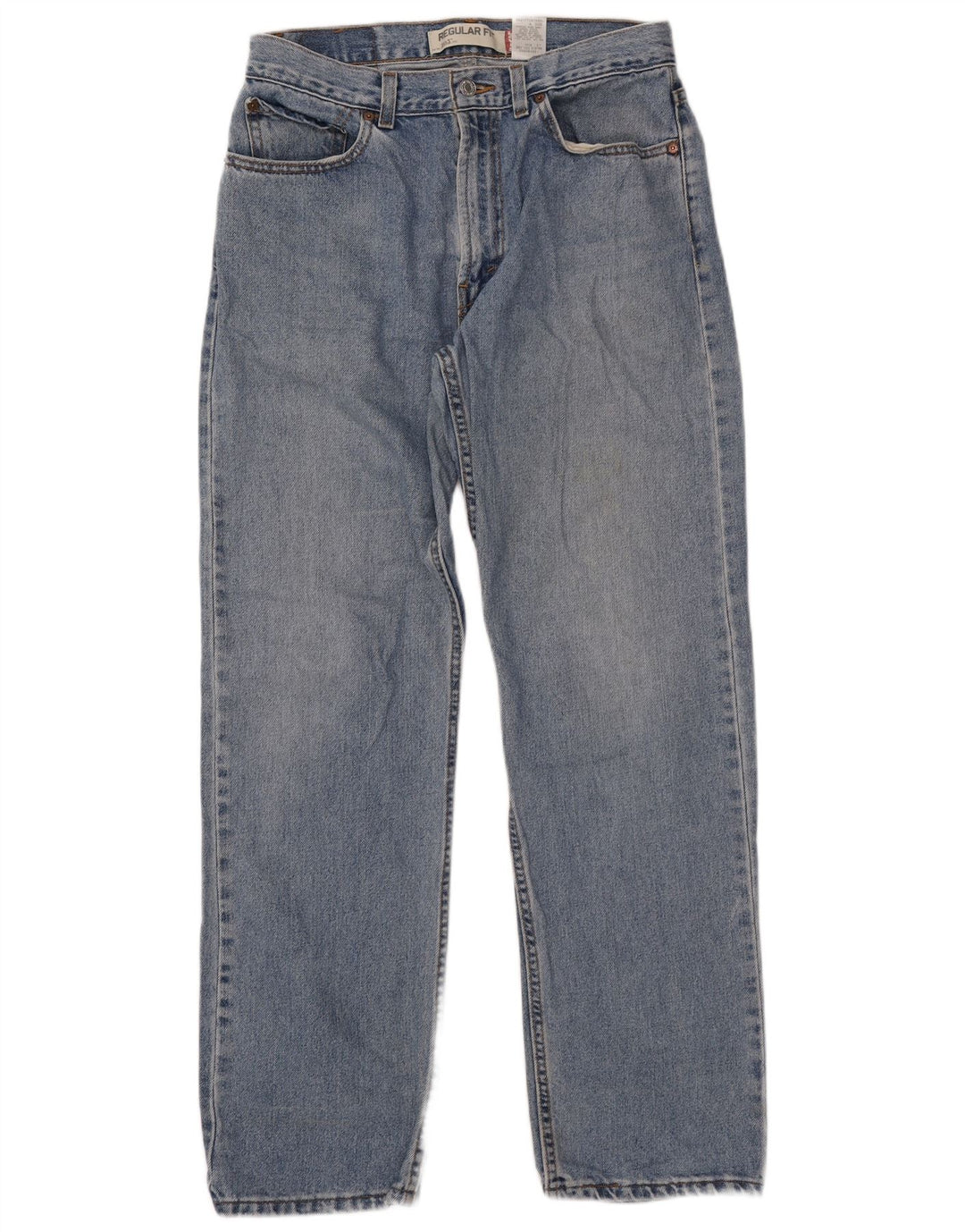 LEVI'S Mens 505 Regular Fit Straight Jeans W34 L34 Plava