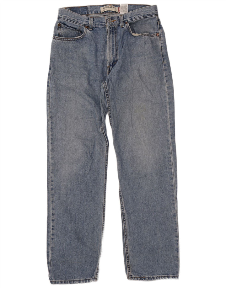 LEVI'S Mens 505 Regular Fit Straight Jeans W34 L34 Plava