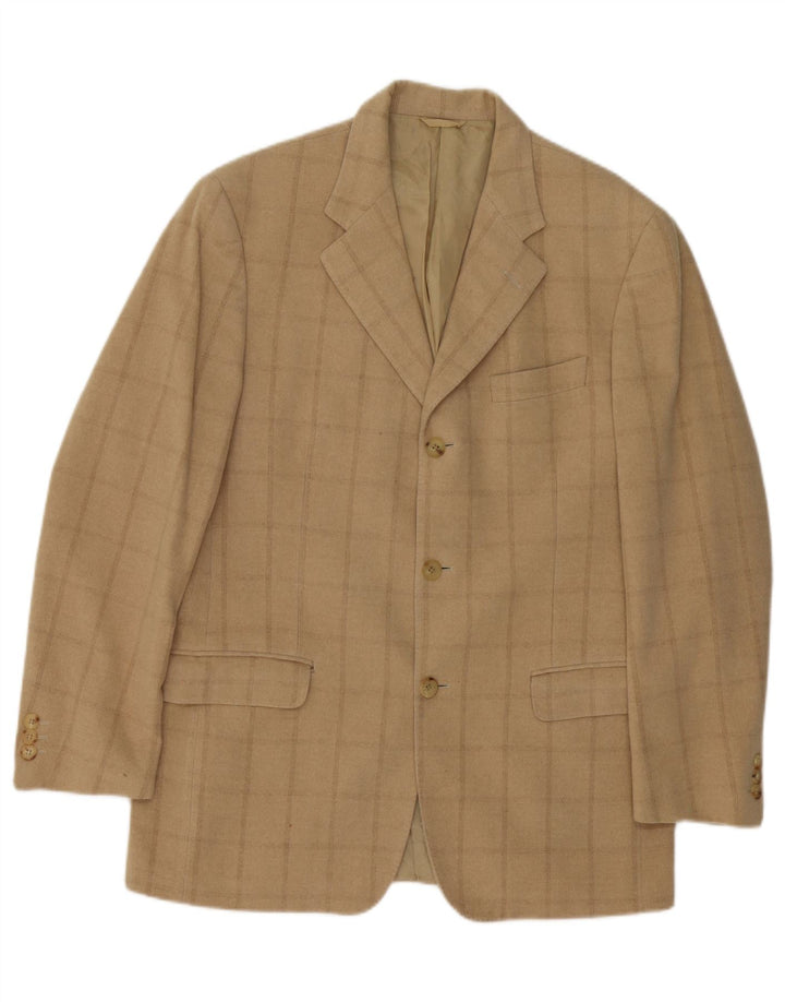 CERRUTI 1881 Muška jakna s 3 gumba UK 38 Srednje bež karirani