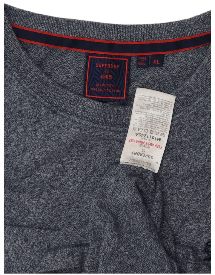 SUPERDRY muška majica kratkih rukava XL tamnoplavi flekasti pamuk