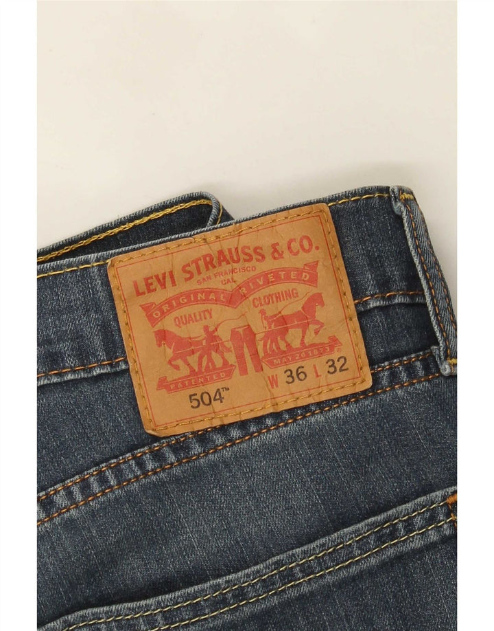 Levi's muške 504 ravne traperice W36 L27 plavi pamuk