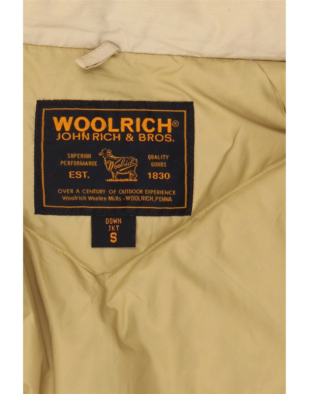 Woolrich muški podstavljeni kaput s kapuljačom UK 36 Small Beige