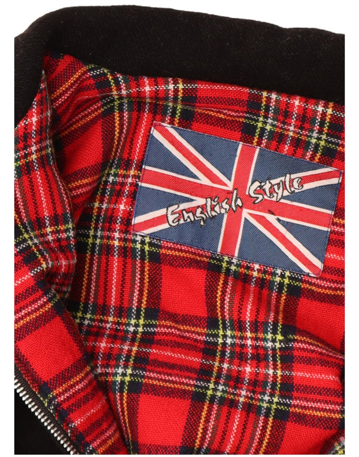 Vintage muška bomber jakna UK 40 velika crna vunena