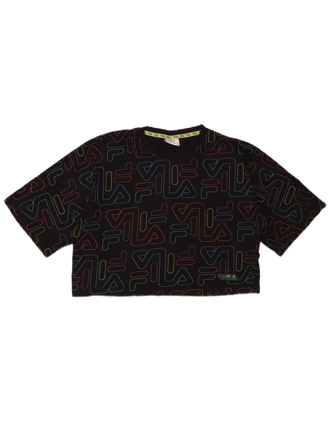 FILA Kratka majica kratkih rukava za djevojčice 15-16 godina, crni pamuk