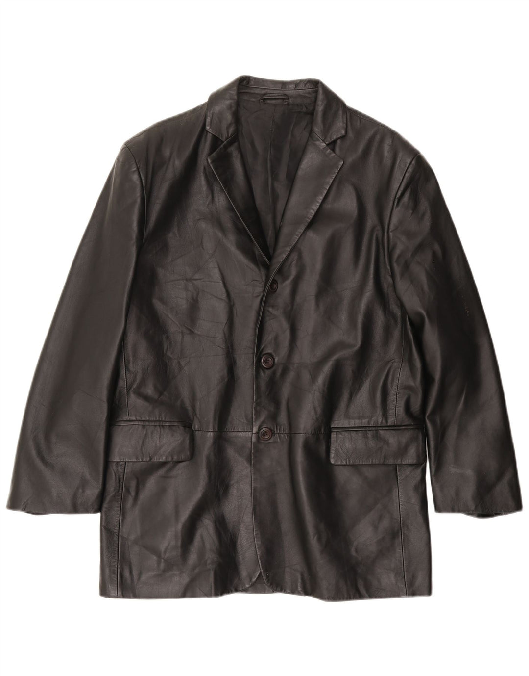 VINTAGE muška kožna jakna IT 50 velika crna koža