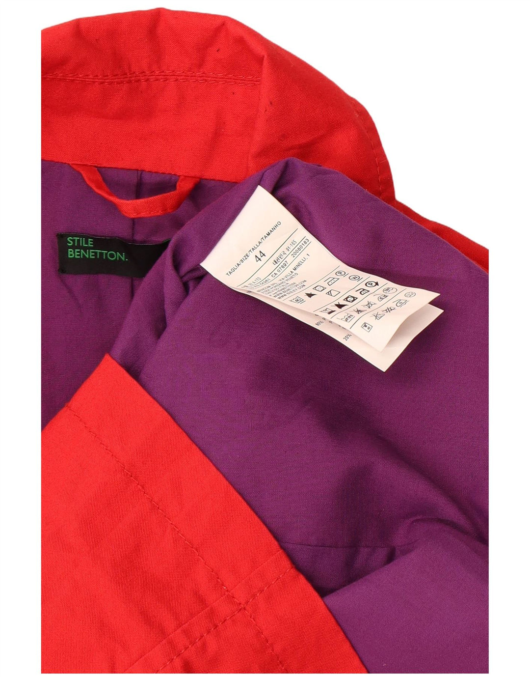 Benetton ženski trenč kaput IT 44 Srednje crveni pamuk