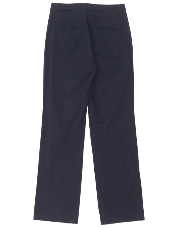 Benetton ženske ravne chino hlače UK 8 male W28 L31 tamnoplavi pamuk
