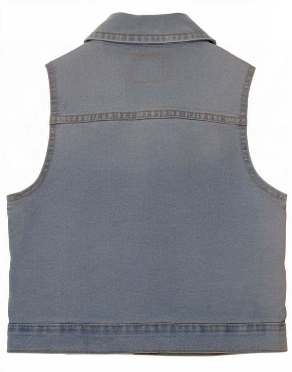 Levi's Girls Denim Gilet 7-8 Years Small Blue Pamuk