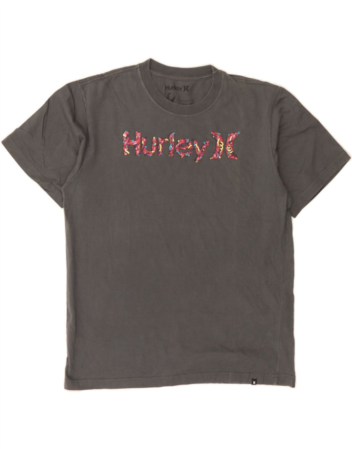 HURLEY Mens Regular Fit Graphic T-Shirt Top Medium Grey Cotton Vintage Hurley and Second-Hand Hurley from Messina Hembry 