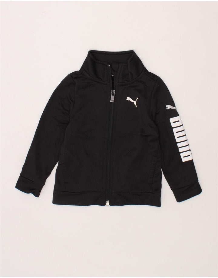 PUMA Baby Boys Graphic Tracksuit Top Jacket 9-12 Months Black Polyester Vintage Puma and Second-Hand Puma from Messina Hembry 