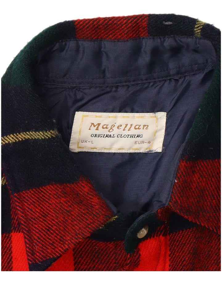 MAGELLAN Mens Lumberjack Flannel Shirt Large Red Check