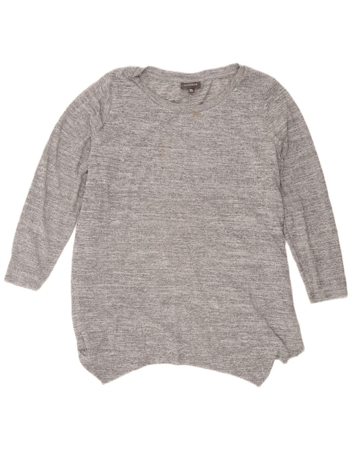 Marks & Spencer Ženska top tunika s autogramom UK 20 2XL Sivi flekasti poliester