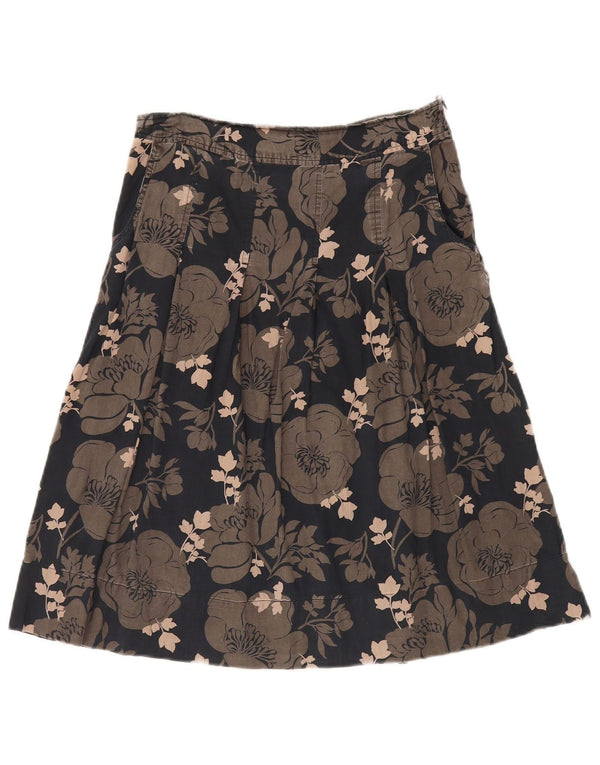 Boden Womens A-Line Skirt UK 12 Medium W29 Navy Blue Floral