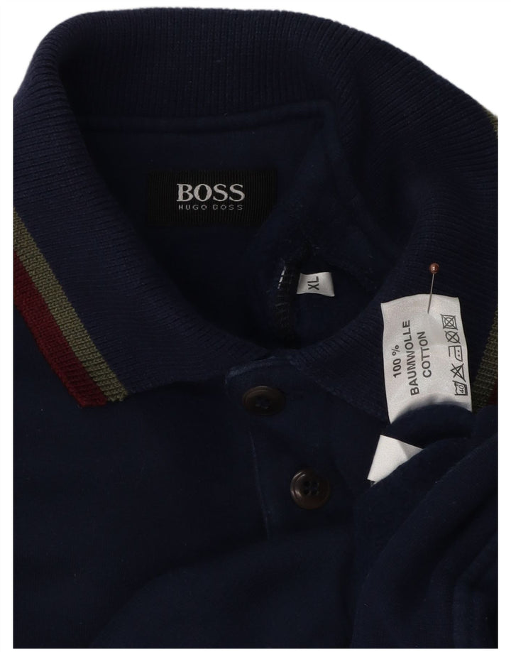 Hugo Boss muška majica s polo izrezom XL tamnoplavi pamuk